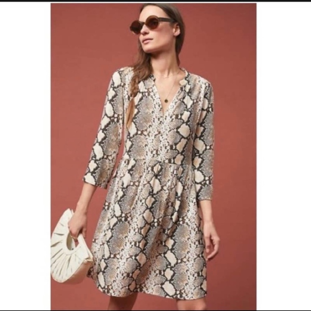Maeve by Anthropologie snakeskin dress-Small like new